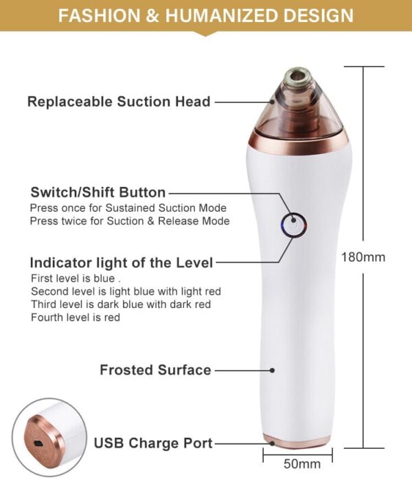 2022 New Beauty Instruments Phone Linked Display WiFi Visual Suction Pore Vacuum Blackhead Remover
